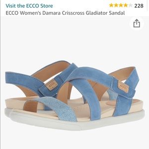 Blue strappy sandals